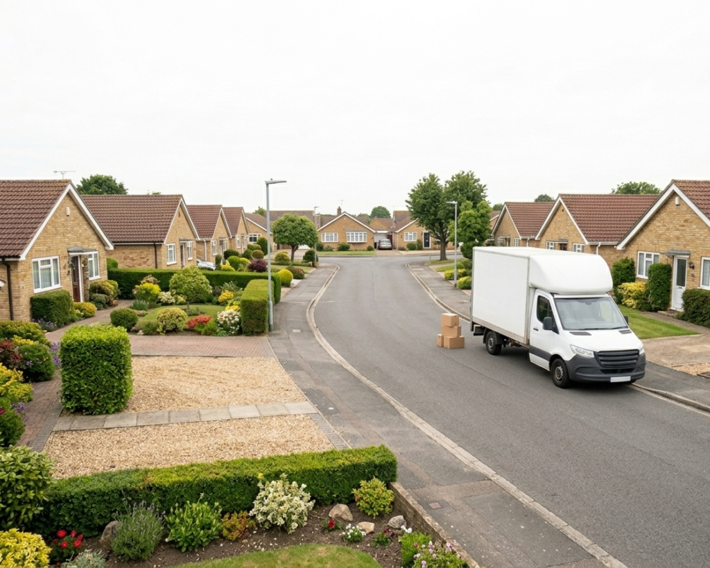 Quiet bungalow estate in Bexley covered by Hadley's Removals