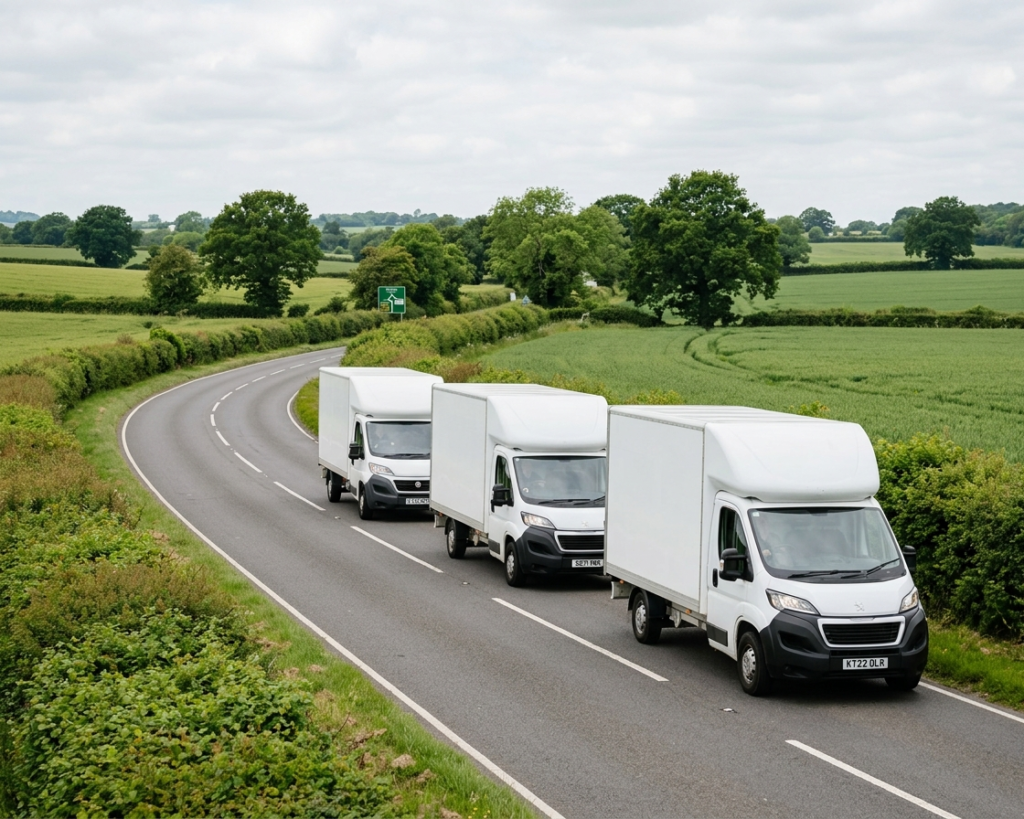 Hadley's Removals fleet operating across Kent and South East London
