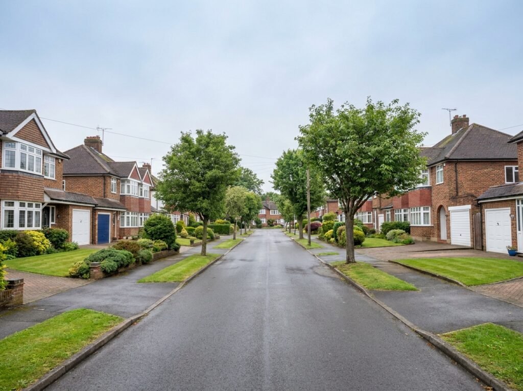 Established residential street in Selsdon with semi-detached family homes
