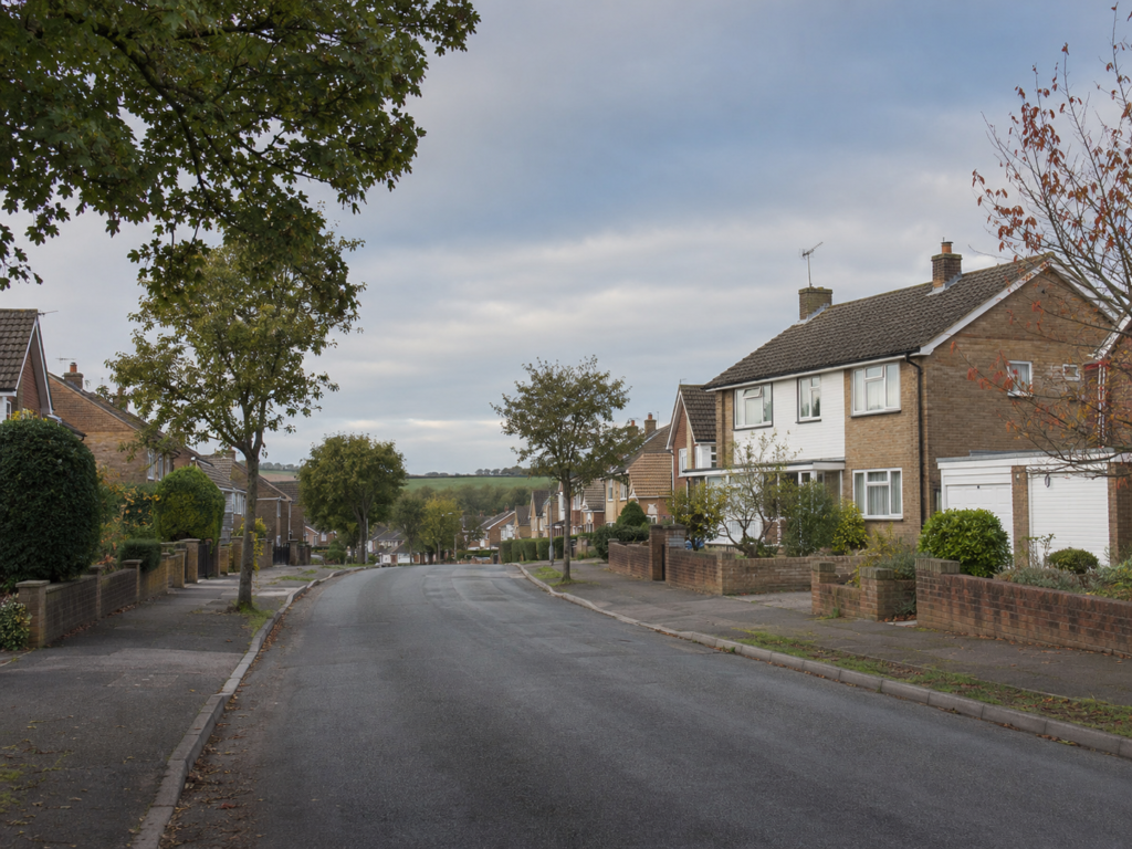 Quiet residential street in Stone Kent on the edge of Dartford