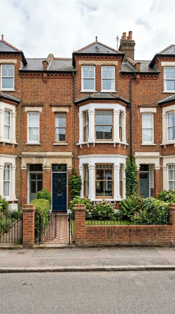 Three-storey Victorian bay-fronted terraced house in Penge with original period features