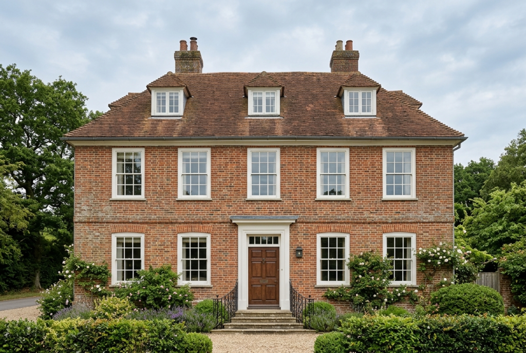  Grade II listed period country house in Shorne with original brick facade and sash windows