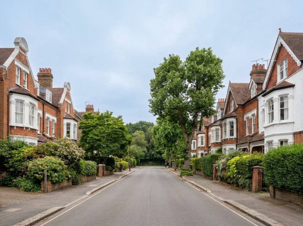 Larger Victorian and Edwardian period homes on a leafy Eltham Park street