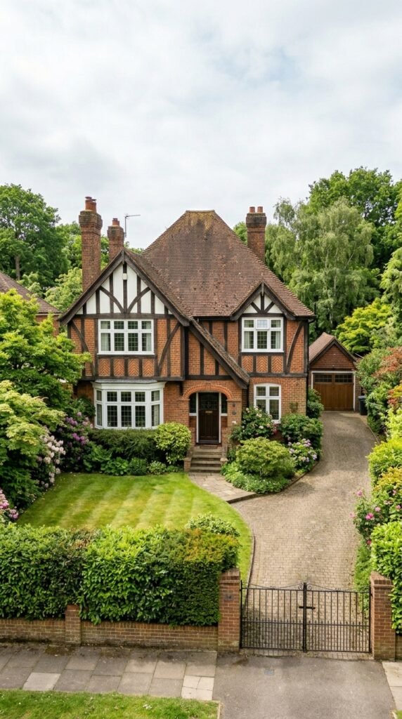 Substantial 1930s mock-Tudor detached family home in Sanderstead with mature gardens and driveway